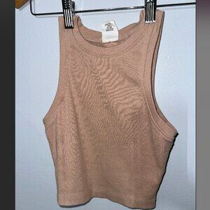 Tilly's tan high-neck tank top